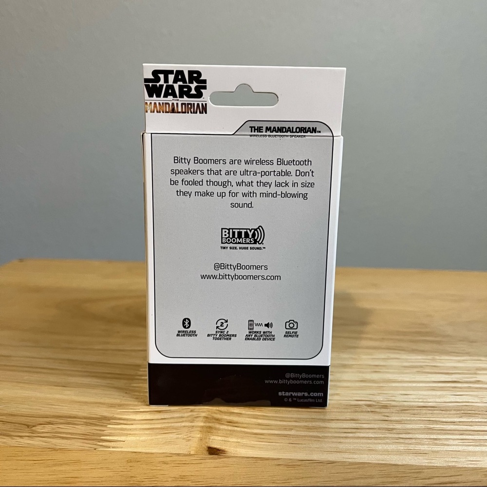 NIB Star Wars Mandalorian Bitty Boomers Disney+ Wireless Bluetooth Speaker - Picture 7 of 10